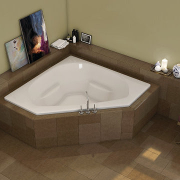 Americh QU6060B-WH Quantum Corner 6060 - Builder Series - Bath Tub - White