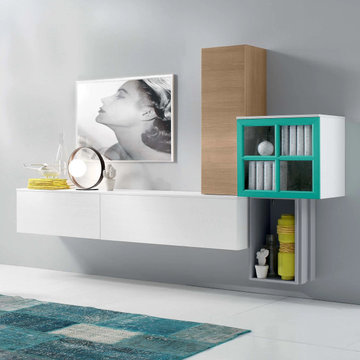 Helsinki wall mounted TV media unit by Mobilstella