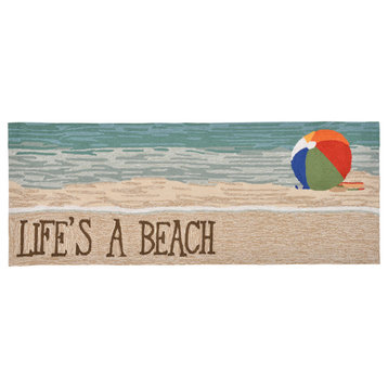 Frontporch Life's A Beach Indoor/Outdoor Rug Sand 2'x5'