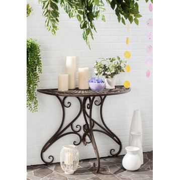 Safavieh Annalise Indoor-Outdoor Accent Table, Rustic Brown