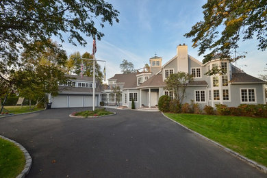 Inspiration for a coastal exterior home remodel in New York