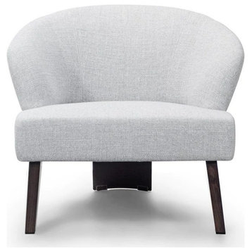 Domina Accent Chair, Linen Cotton Light Gray