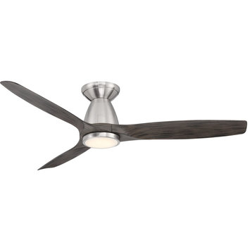 Skylark 1 Light 54 in. Indoor Ceiling Fan, Brushed Nickel Ebony