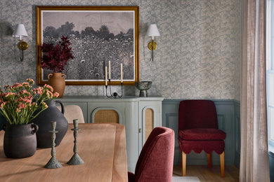 Transitional dining room photo in New York