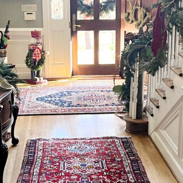 Traditional Foyer design calls for our traditional classic sustainable rugs!