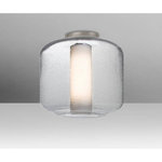 Besa Lighting - Besa Lighting NILES10COC-SN Niles 10, 1-Light Semi-Flush, 9.5"W - Dimable: Yes  Shade Included: YNiles 10-One Light S Satin Nickel Clear BUL: Suitable for damp locations Energy Star Qualified: n/a ADA Certified: n/a  *Number of Lights: 1-*Wattage:60w Incandescent bulb(s) *Bulb Included:No *Bulb Type:Incandescent *Finish Type:Satin Nickel