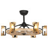22 in Ceiling Fan in Bronze with 3 Blades, Remote Control