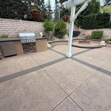 Pool Deck Concrete Staining and Restoration in Newbury Park, CA
