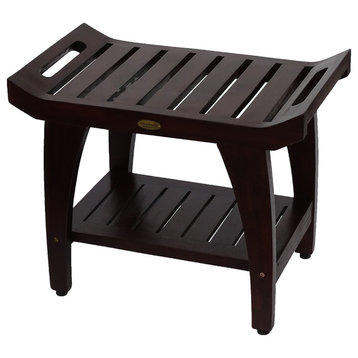 Tranquility Eastern Style Shower Bench With LiftAid Arms, 24"x18"