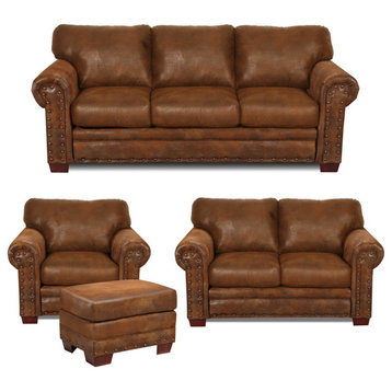 American Furniture Classics Model 8500-20S Buckskin 4-Piece Set With Sleeper
