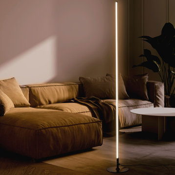 Iris 59.5" LED Integrated Floor Lamp, Black