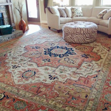 Serapi brings warmth to this Salt and Lght Family Room!