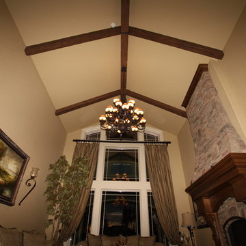Living Rooms with Faux Wood Beams