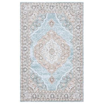 Safavieh Classic Vintage Area Rug, CLV202, Sage and Green, 6'x6'Square