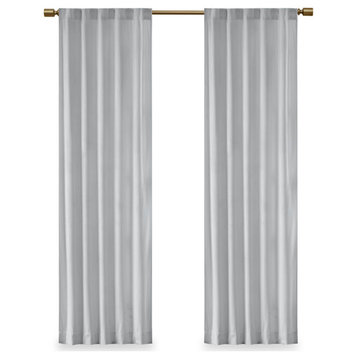 510 Design Colt Velvet Grey Window Panel Pair, Grey, Light Grey, 95"