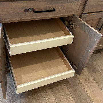 Shoji White and Rustic Beech Almond Kitchen Design