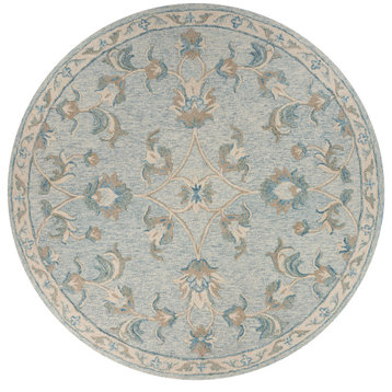 Ox Bay Vicy Lou Floral Hand-Tufted Area Rug, 7'3" Round