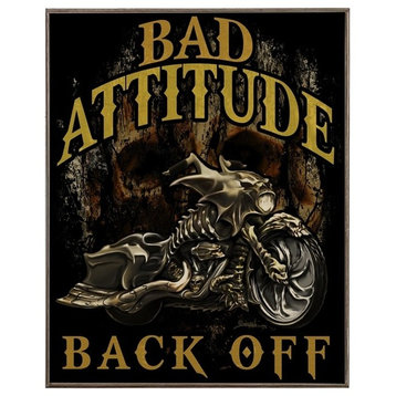 Bad Attitude Evil Bones Birch Wood Print