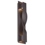 Modern Forms - Modern Forms Twist LED Wall Light, Bronze - Dramatically illuminated curvature. A multi-dimensional metal wall sculpture captivates from various directions in luxurious exterior and interior environments. The fluid hardware reveals a beautiful play of light and shadow within and architectural wall grazing without.