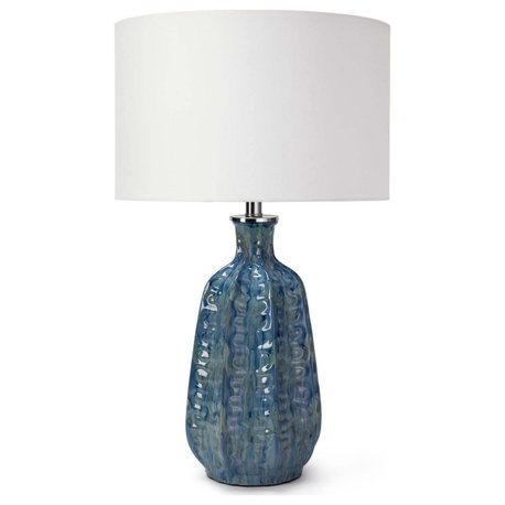 Antigua Ceramic Table Lamp, Blue