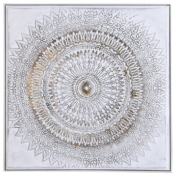 Makenna Soft Tapestry II Handpainted Framed Mendala Canvas
