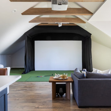 Raleigh NC Remodel — Golf Simulator Lounge & Wet Bar
