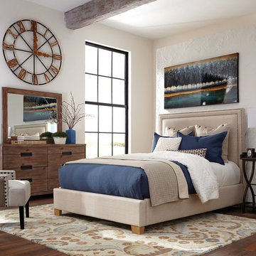 Donny Osmond Home Madeleine II California King Bed with Beige Fabric