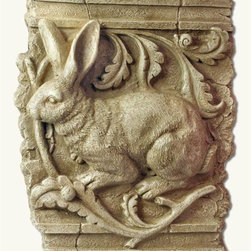 Bas Relief of Rabbit - Garden Statues And Yard Art