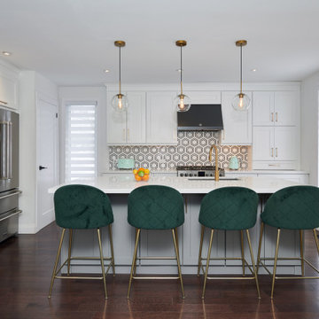 White and Grey Maple Kitchen