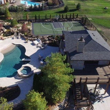 Multi-Game Sport Court with Pool