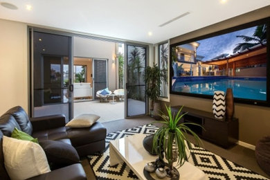 Photo of a contemporary home design in Gold Coast - Tweed.