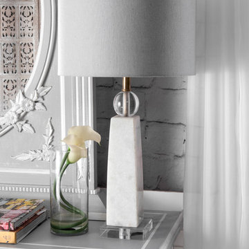 Handmade 23" Classic Marble Table Lamp