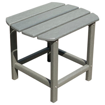 Corona 18" Recycled Plastic Side Table, Gray