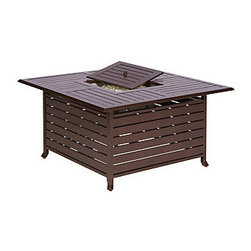 AZ Heaters 45" Square Cast Fire Pit - Hammered Bronze - Products