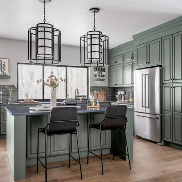 MONTPELIER SAGE CUSTOM STOCK RAISED PANEL CABINETS