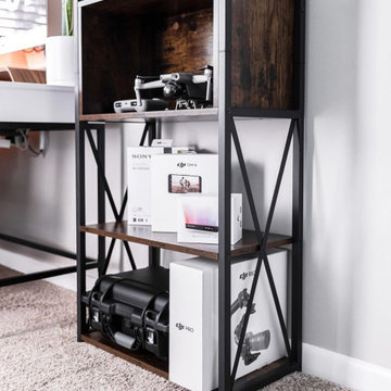 Houzz | Industrial Bookcase 6-Tier Storage Shelf - @jp__tech