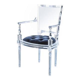 Flash furniture allure series transparent online side chair with gold frame
