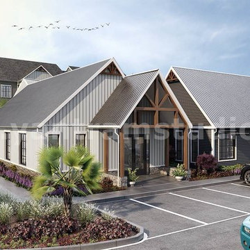 Clubhouse SUMPTUOUS ROOF and landscape Exterior Walkthrough Design