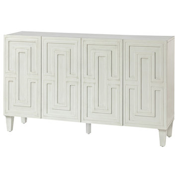 Guido 58" Wide Storage Sideboard, White
