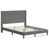 Pax Upholstered Platform Bed, Stone, Queen