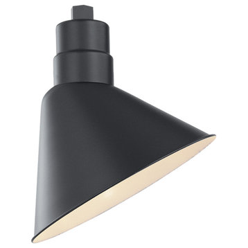 R Series Collection 1 Light 12 in. Satin Black RLM Angle Shade
