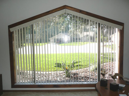 Need New Window Treatments For Odd Shaped Front Window Suggestions