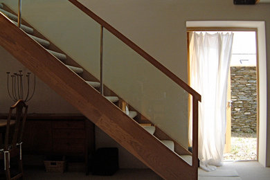 This is an example of a rustic staircase in Devon.