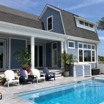 Modern Colonial - Aleutian Blue NuCedar Shingle and ShipLap Siding