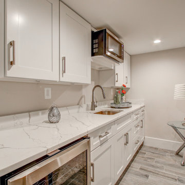 Basement remodel with bedroom space, closet space, living area, Kansas