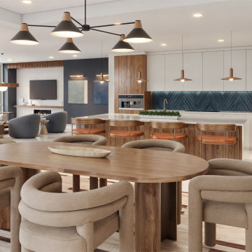 Open-Concept Kitchen and Dining Room Visualization