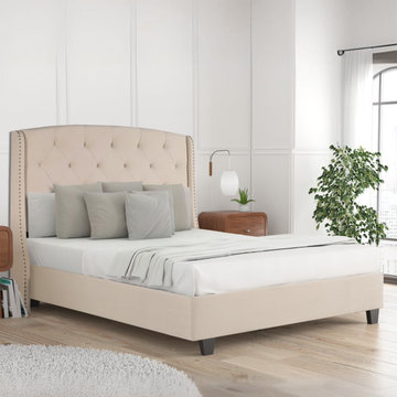 ARBO Upholstered Platform Beds with Headboards