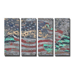 Ready2HangArt - "Born2BWild X" Canvas Wall Art, 4-Piece Set - Prints And Posters