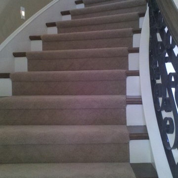 Stair shot of curved staircase