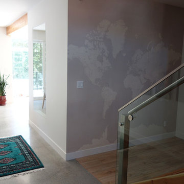 World Map Wallpaper with Magnets